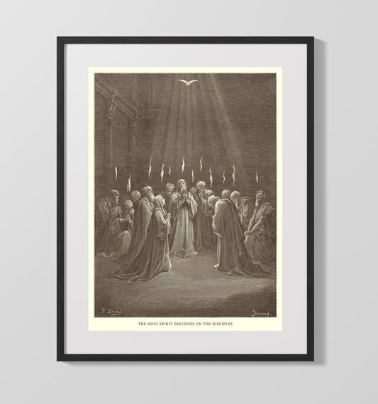 The Apostles Preach the Gospel - Acts 2 - Doré - 16x20 Gallery Frame