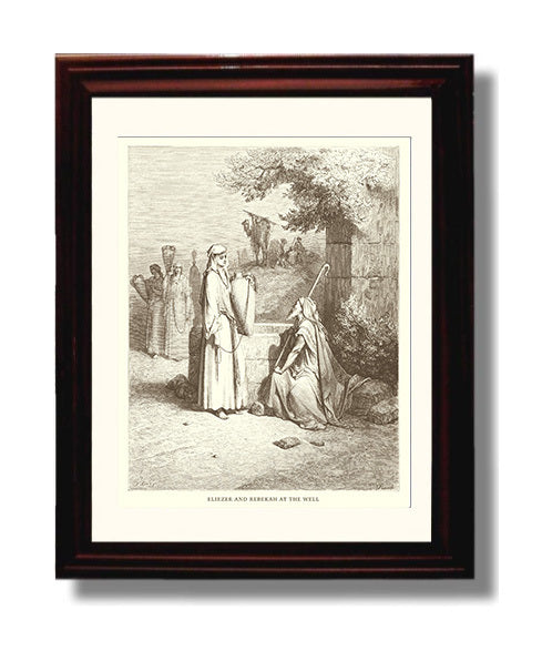 The Burial of Sarah Genesis 23:1-20 Dore Bible Illustration Wall Art 8x10 Beveled Frame wall art print