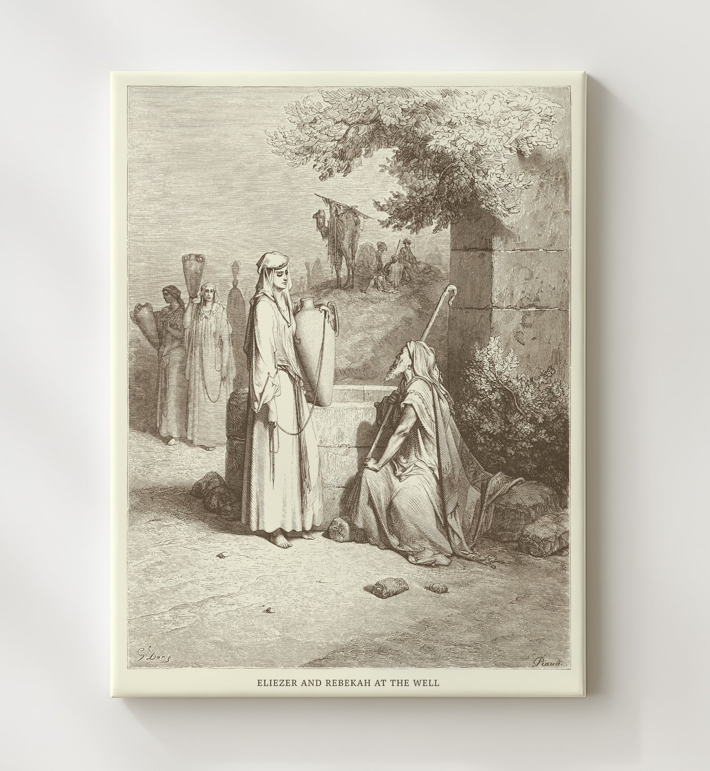The Burial of Sarah Genesis 23:1-20 Dore Bible Illustration Wall Art 20x24 Canvas wall art print