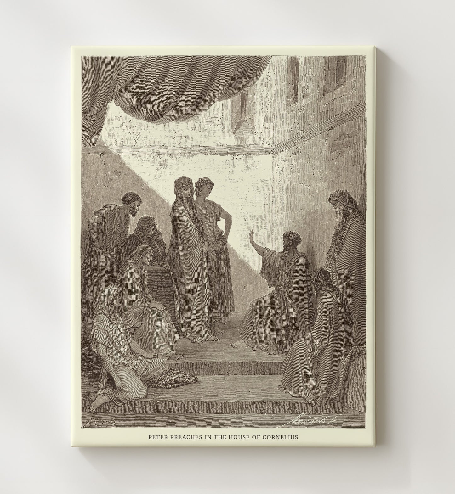 The Conversion of Saul Acts 9:1-19 Dore Bible Illustration Wall Art 20x24 Canvas wall art print