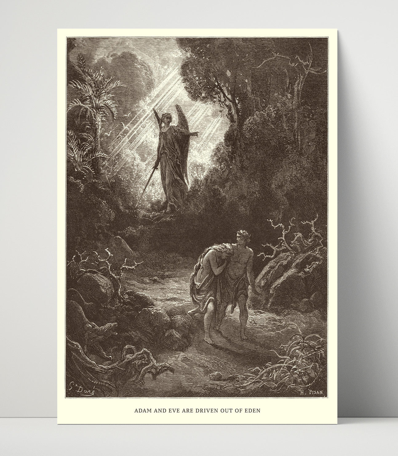 The Creation of Eve Genesis 2:21-23 Dore Bible Illustration Wall Art 16x20 Unframed Print wall art print