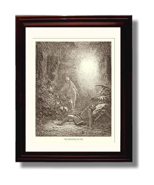 The Creation of Light Genesis 1:3-5 Dore Bible Illustration Wall Art 8x10 Beveled Frame wall art print