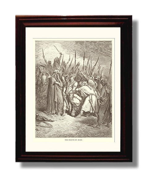 The Death of Absalom 2 Samuel 18:9-15 Dore Bible Illustration Wall Art 8x10 Beveled Frame wall art print