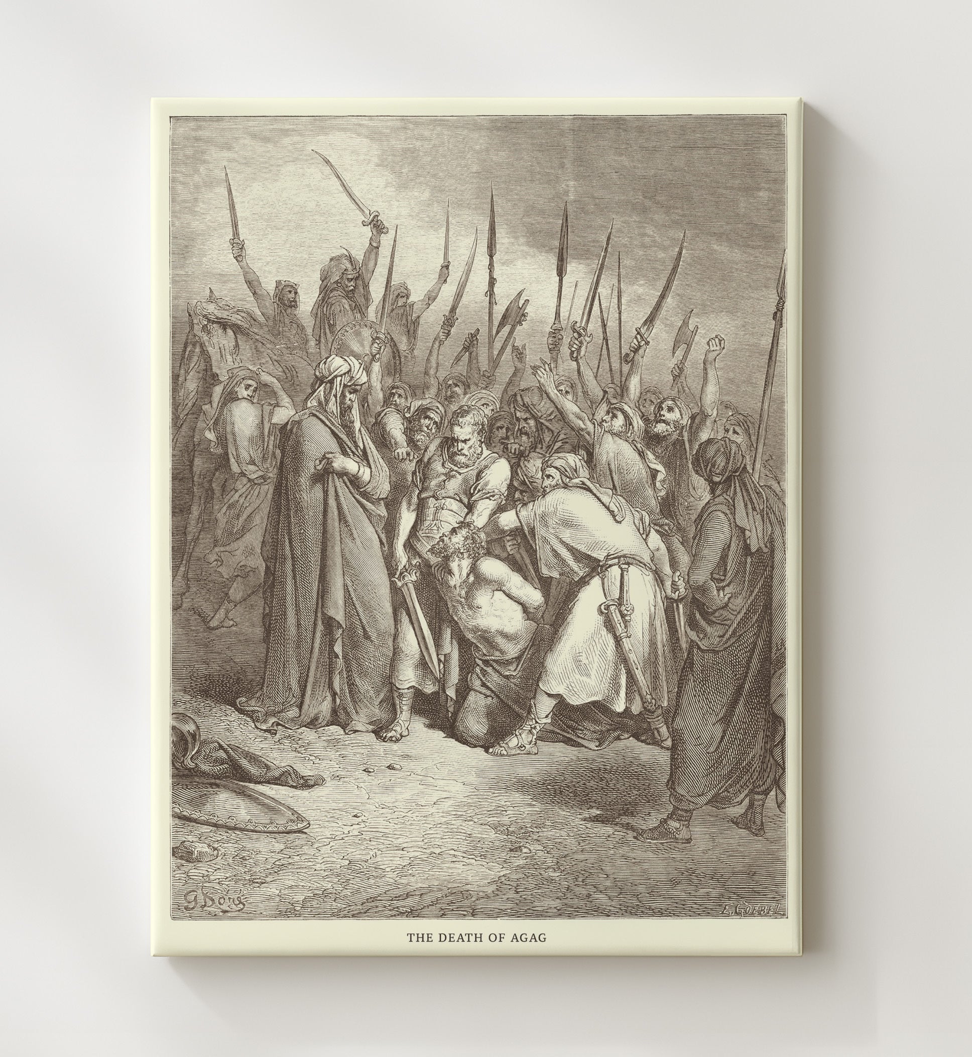 The Death of Absalom 2 Samuel 18:9-15 Dore Bible Illustration Wall Art 20x24 Canvas wall art print