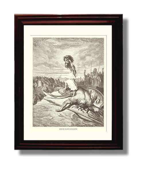 The Death of Agag 1 Samuel 15:32-33 Dore Bible Illustration Wall Art 8x10 Beveled Frame wall art print