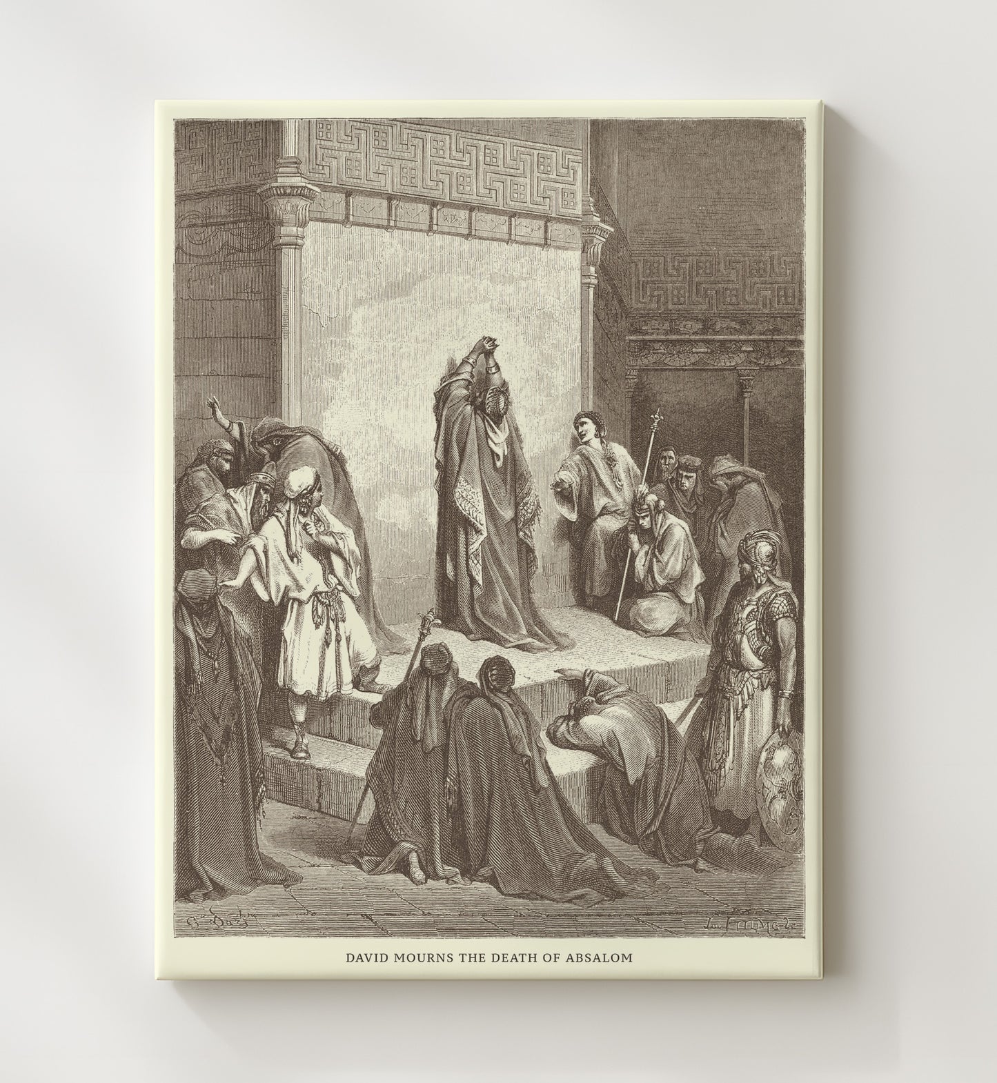 The Death of Ahab 1 Kings 22:34-37 Dore Bible Illustration Wall Art 20x24 Canvas wall art print