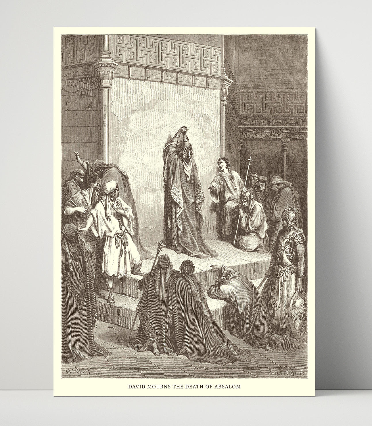 The Death of Ahab 1 Kings 22:34-37 Dore Bible Illustration Wall Art 16x20 Unframed Print wall art print