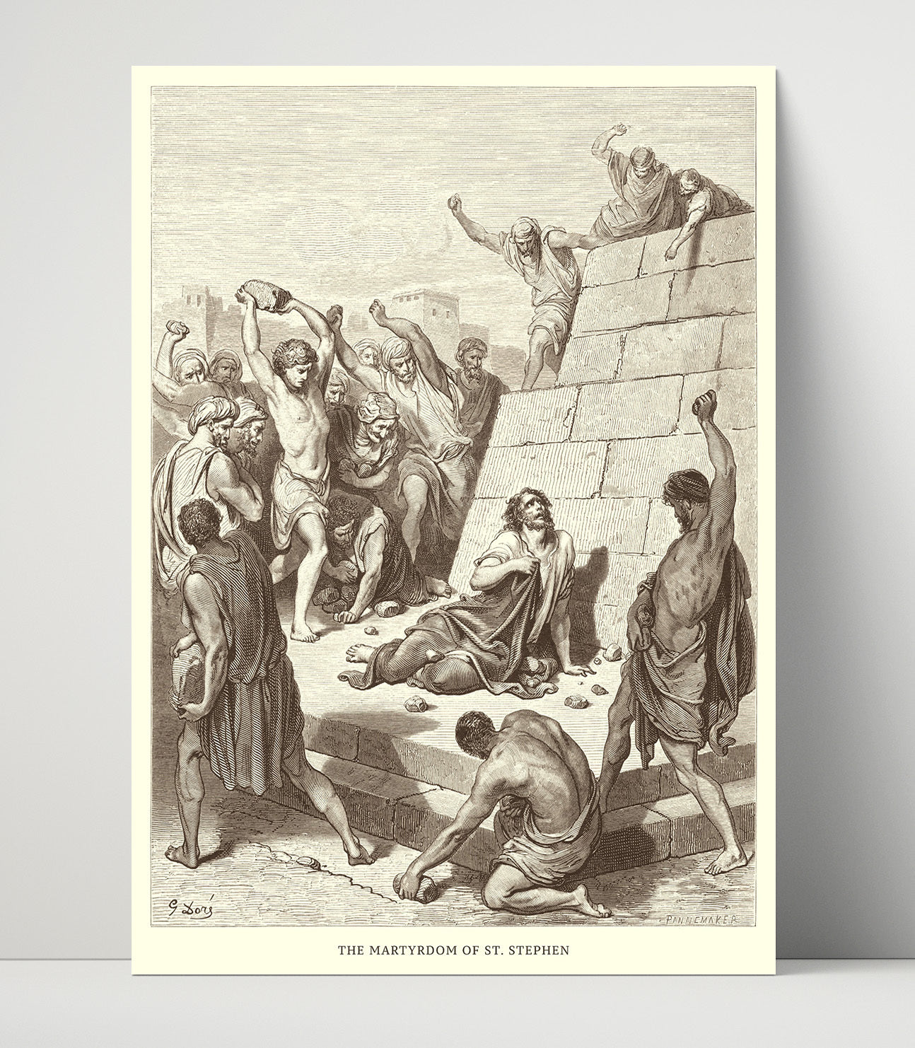 The Death of Ananias Acts 5:1-11 Dore Bible Illustration Wall Art 16x20 Unframed Print wall art print