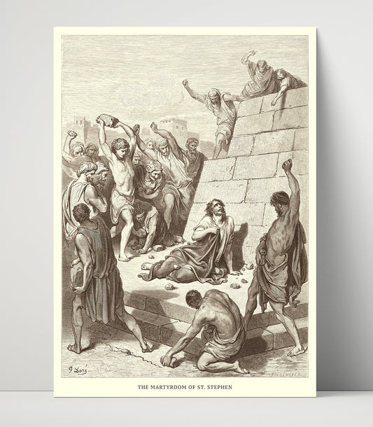 The Death of Ananias - Acts 5:1-11 - Doré - 16x20 Unframed Print
