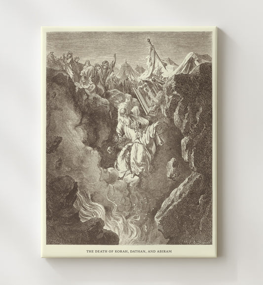 The Death of Korah, Dathan and Abiram Numbers 16:31-35 by Gustave Doré 8x10 Canvas Bible illustration wall art
