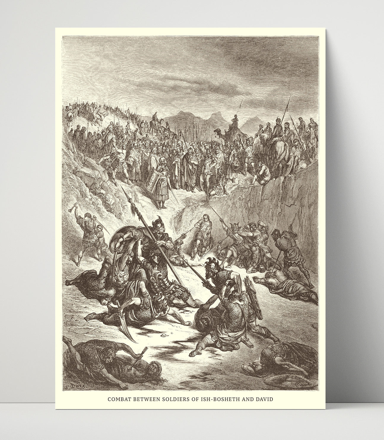 The Death of Saul 1 Samuel 31:1-6 Dore Bible Illustration Wall Art 16x20 Unframed Print wall art print