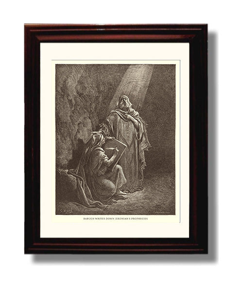 The Destruction of Leviathan Isaiah 27:1 Dore Bible Illustration Wall Art 8x10 Beveled Frame wall art print