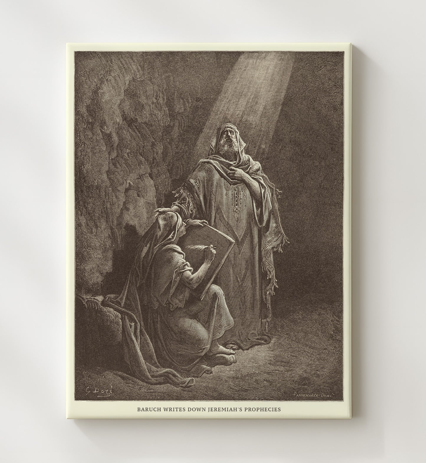 The Destruction of Leviathan Isaiah 27:1 Dore Bible Illustration Wall Art 20x24 Canvas wall art print