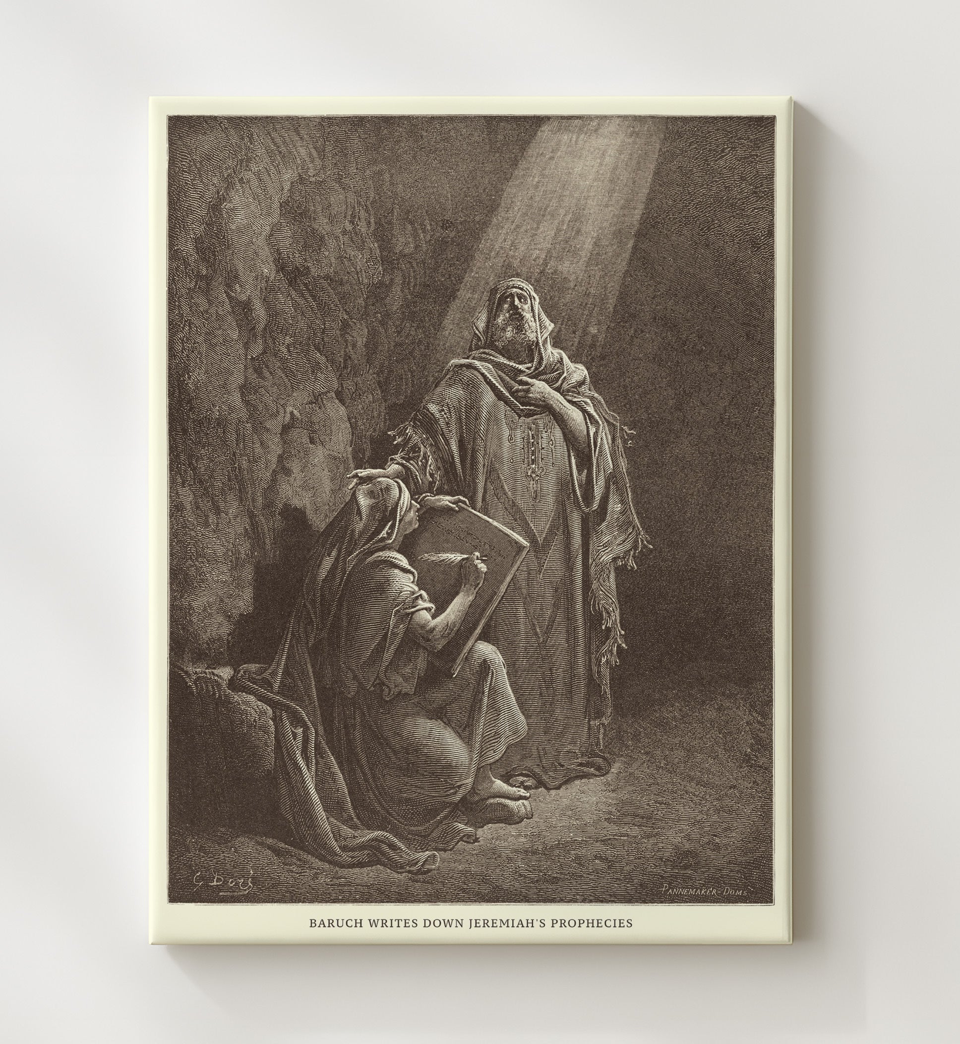 The Destruction of Leviathan Isaiah 27:1 Dore Bible Illustration Wall Art 20x24 Canvas wall art print