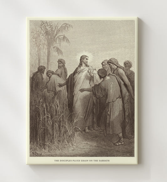 The Disciples Pluck Grain on the Sabbath - Matthew 12:1-8 - Doré - 20x24 Canvas
