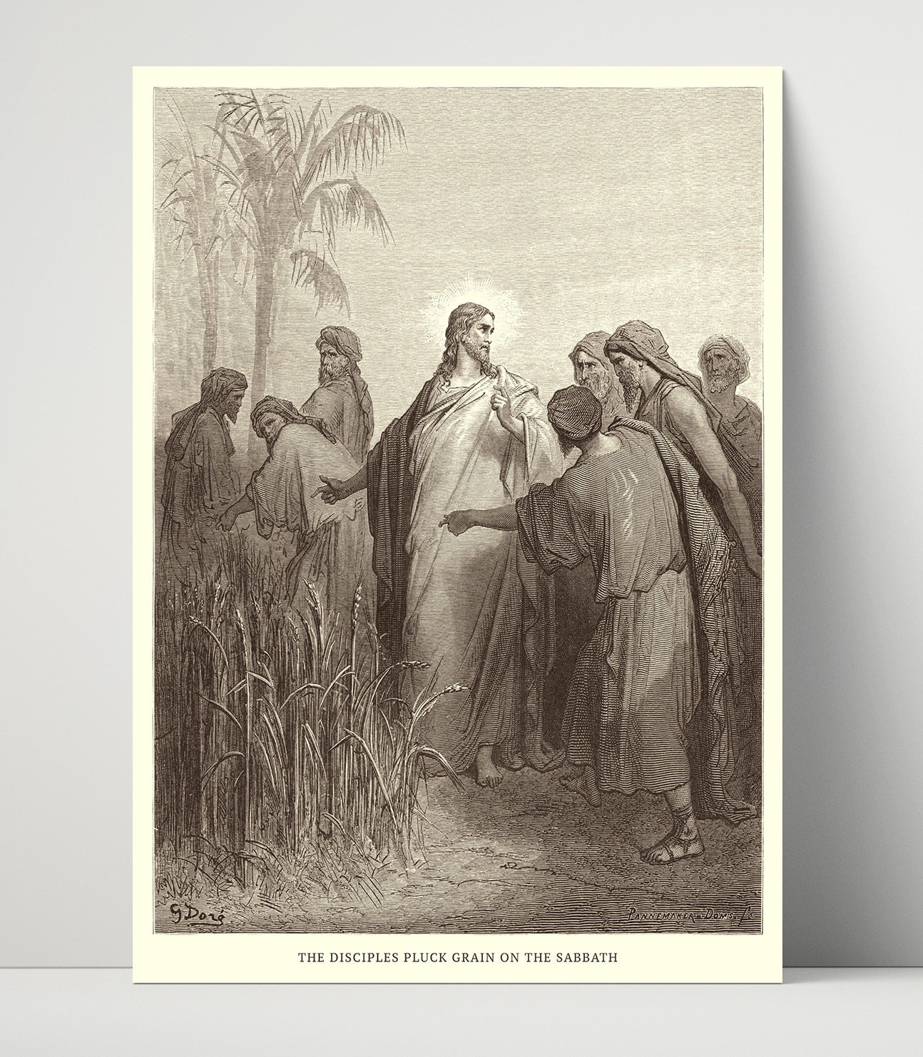 The Disciples Pluck Grain on the Sabbath Matthew 12:1-8 Dore Bible Illustration Wall Art 16x20 Unframed Print wall art print
