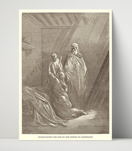 The Disobedient Prophet Is Slain by a Lion - 1 Kings 13:23-30 - Doré - 16x20 Unframed Print