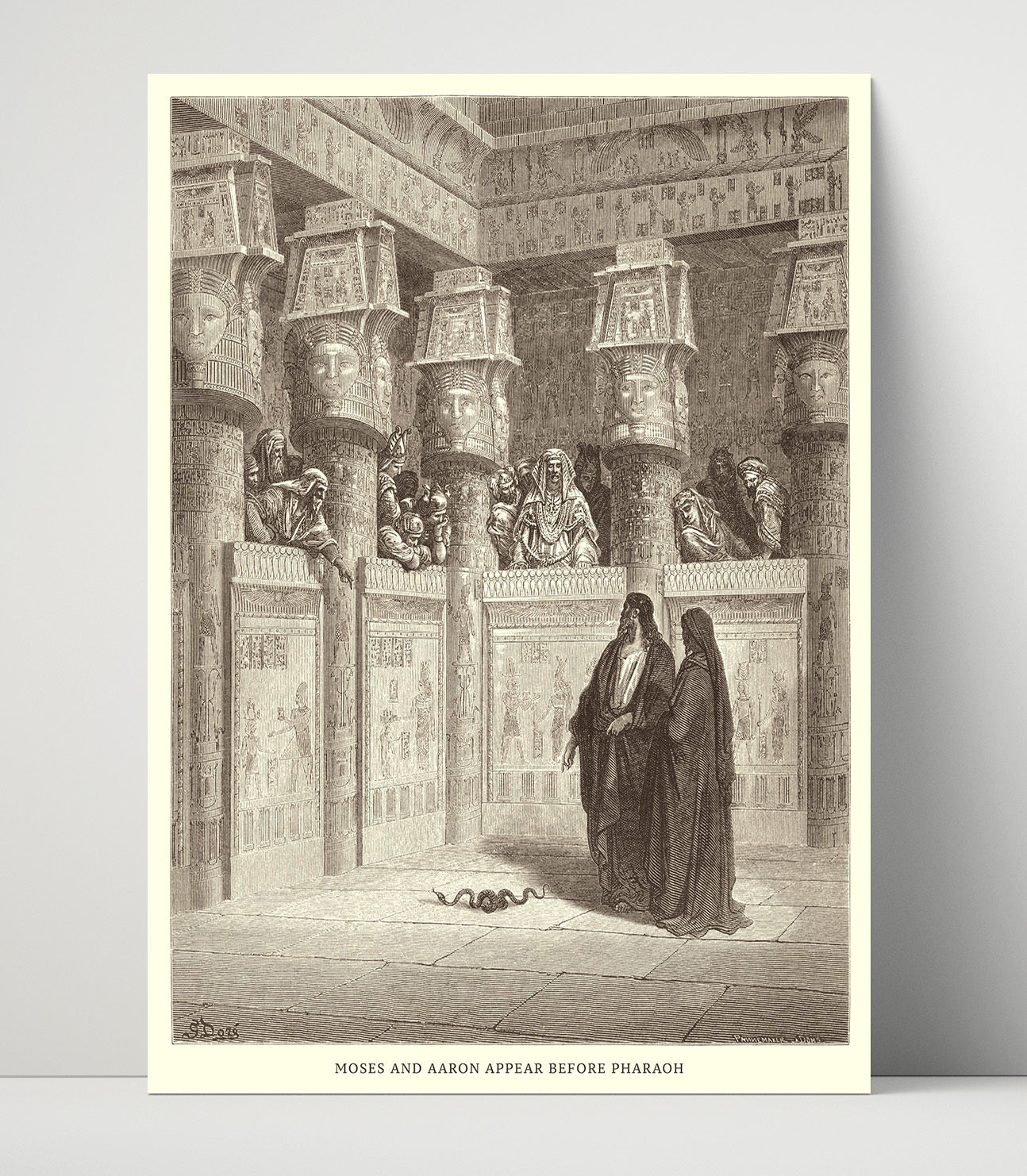 The Finding of Moses Exodus 2:1-10 Dore Bible Illustration Wall Art 16x20 Unframed Print wall art print