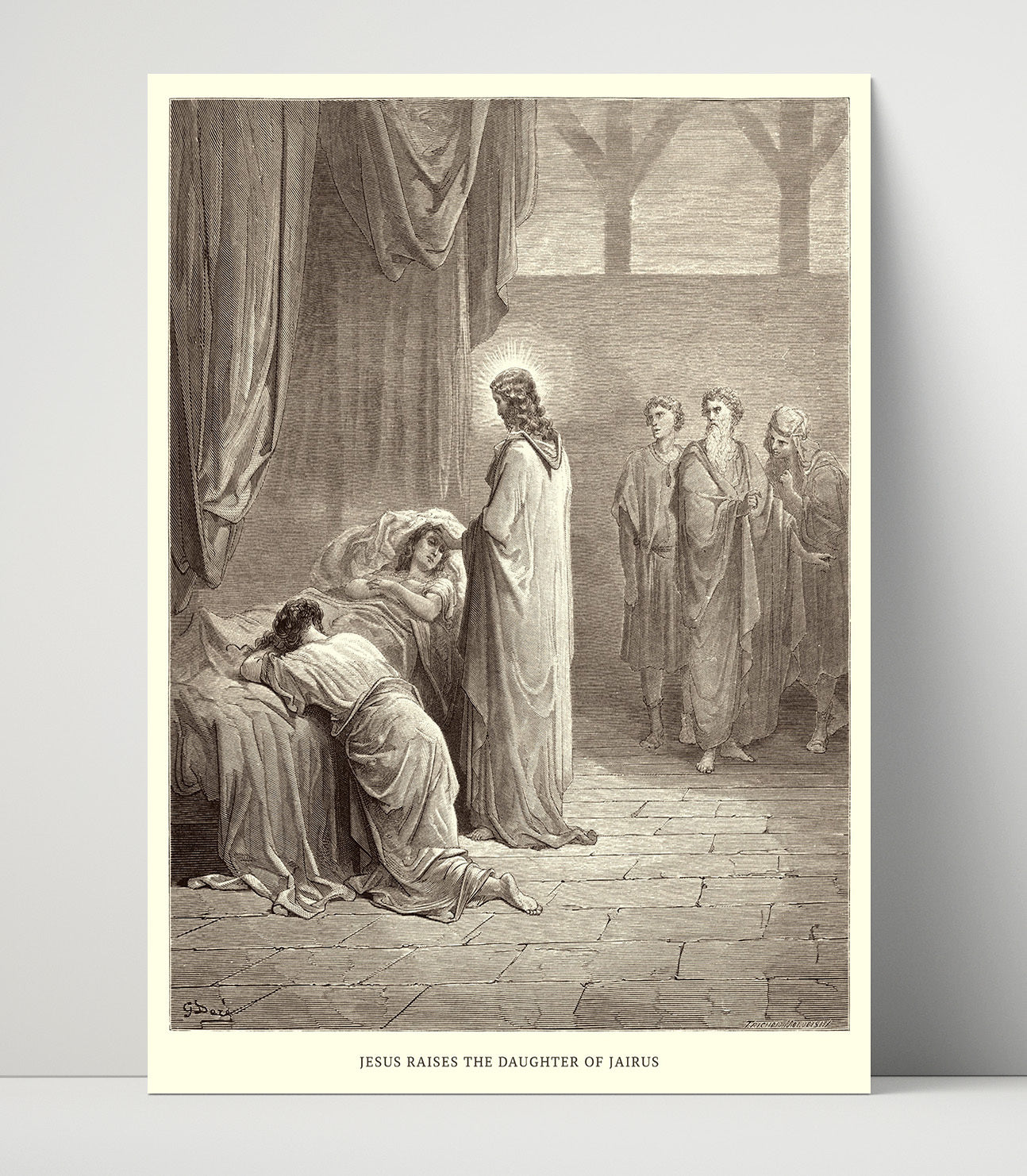 The Good Samaritan Arrives at the Inn Luke 10:34-35 Dore Bible Illustration Wall Art 16x20 Unframed Print wall art print