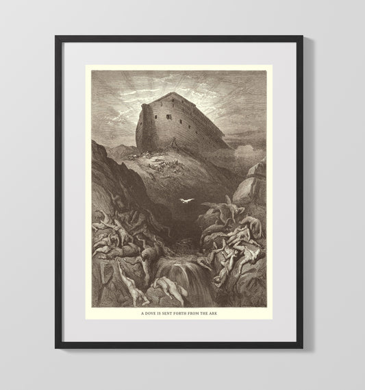 The Great Flood - Genesis 7:17-24 - Doré - 16x20 Gallery Frame
