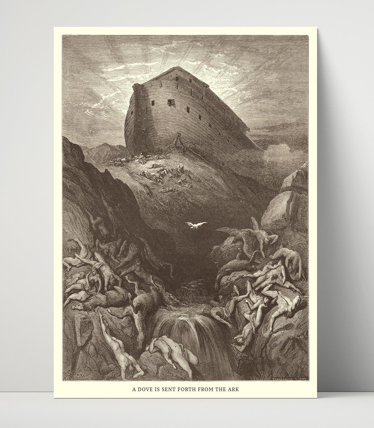 The Great Flood Genesis 7:17-24 Dore Bible Illustration Wall Art 16x20 Unframed Print wall art print
