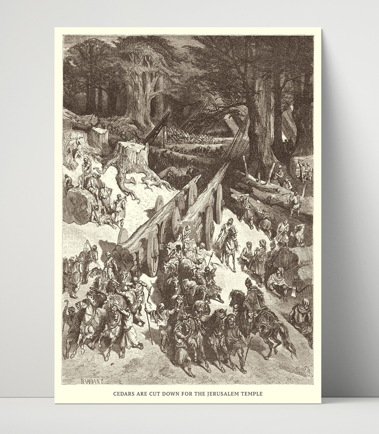 The Judgment of Solomon 1 Kings 3:16-28 Dore Bible Illustration Wall Art 16x20 Unframed Print wall art print