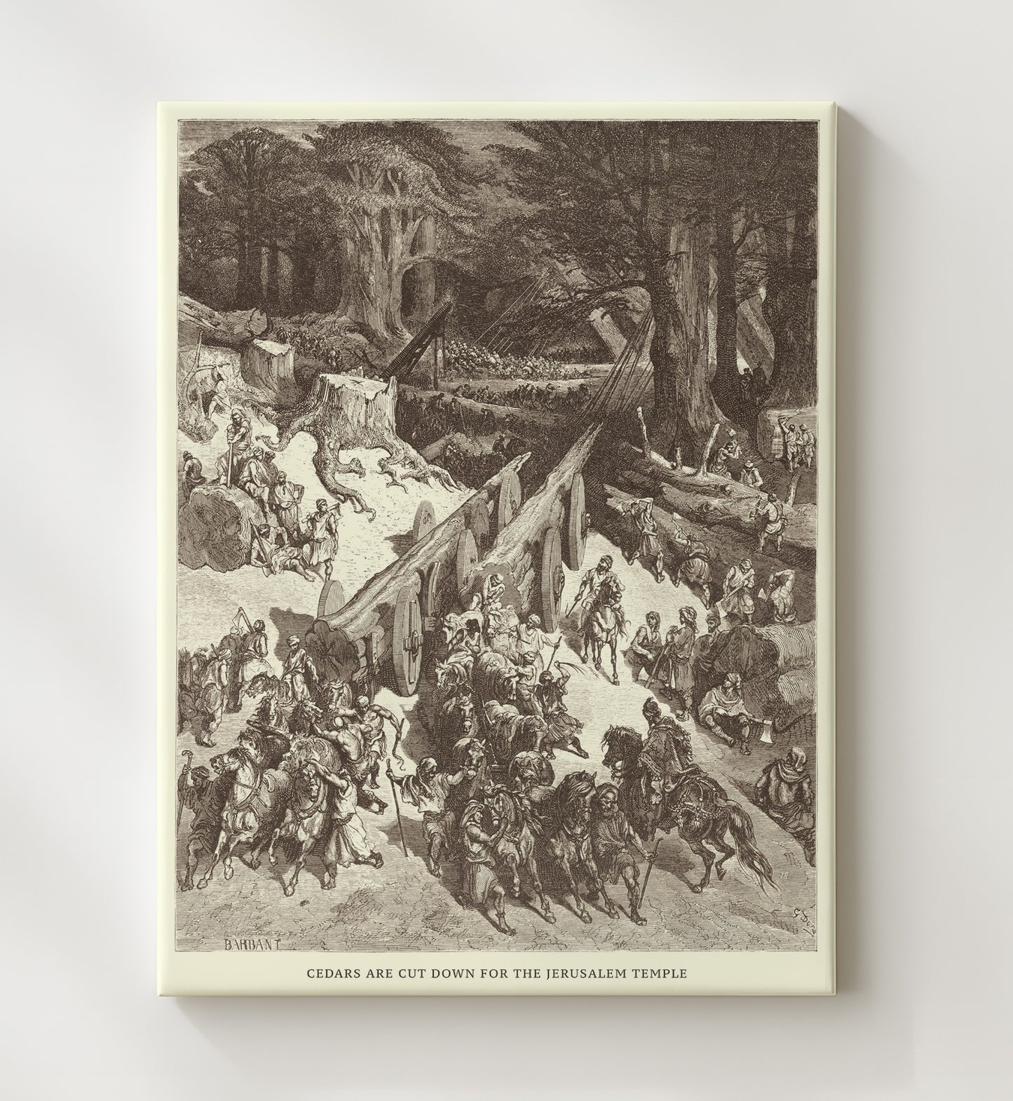 The Judgment of Solomon 1 Kings 3:16-28 Dore Bible Illustration Wall Art 20x24 Canvas wall art print