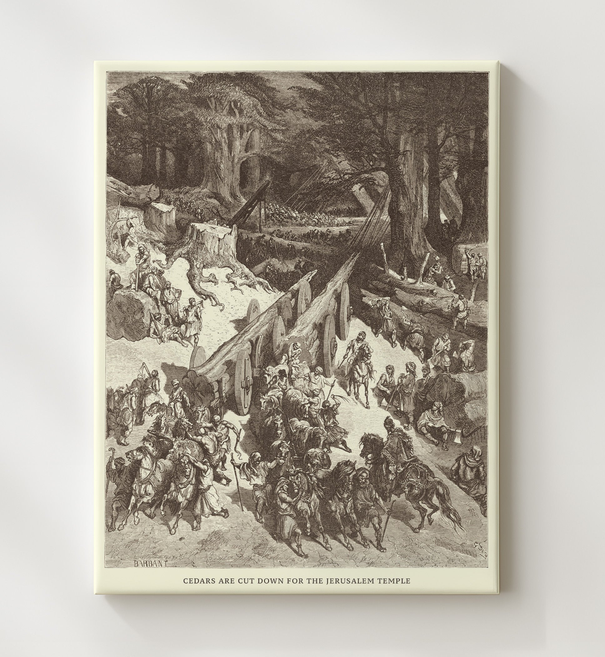The Judgment of Solomon 1 Kings 3:16-28 Dore Bible Illustration Wall Art 20x24 Canvas wall art print