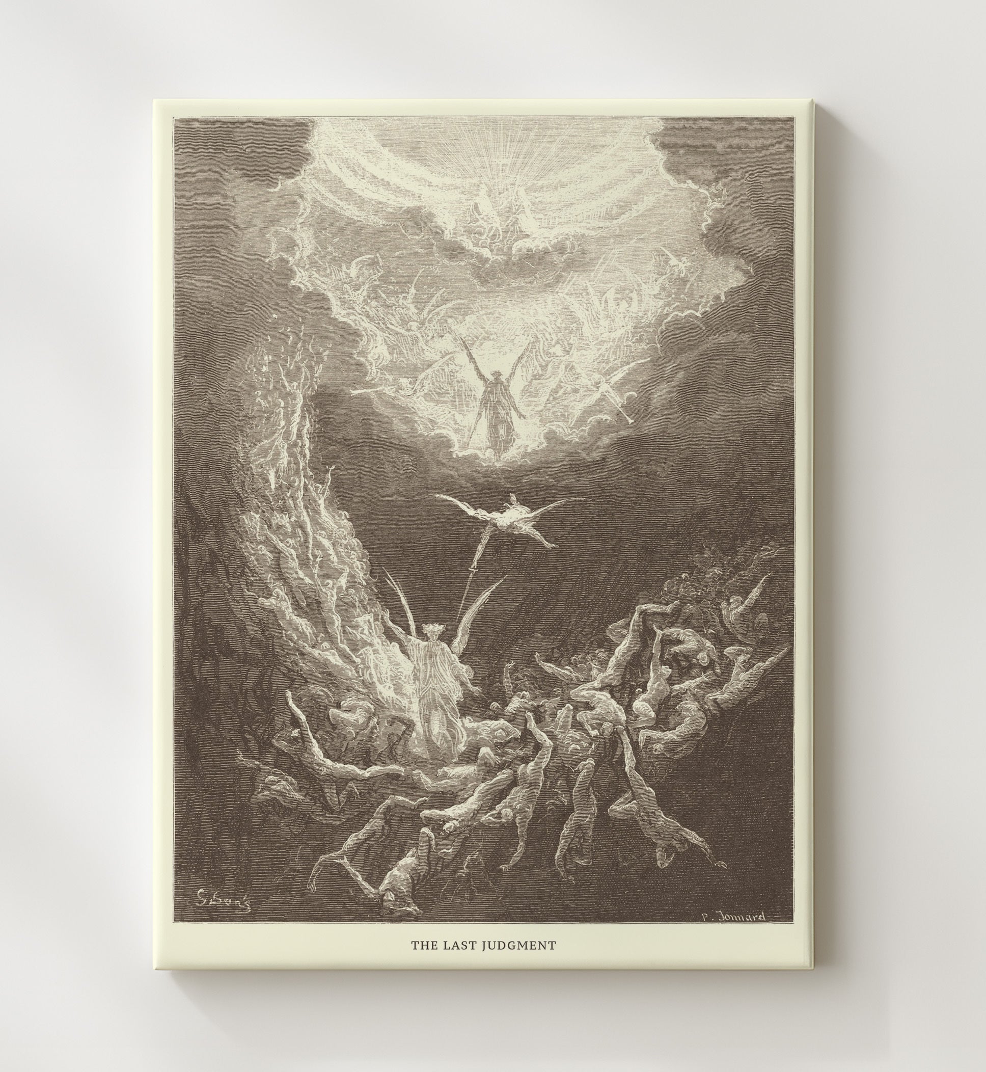 The Last Judgment Revelation 20:11-15 Dore Bible Illustration Wall Art 20x24 Canvas wall art print