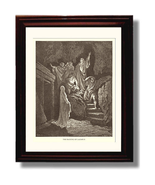 The Last Supper Matthew 26:20-30 Dore Bible Illustration Wall Art 8x10 Beveled Frame wall art print