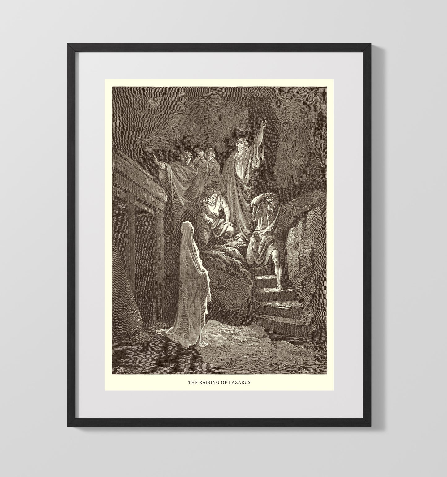 The Last Supper Matthew 26:20-30 Dore Bible Illustration Wall Art 16x20 Gallery Frame wall art print