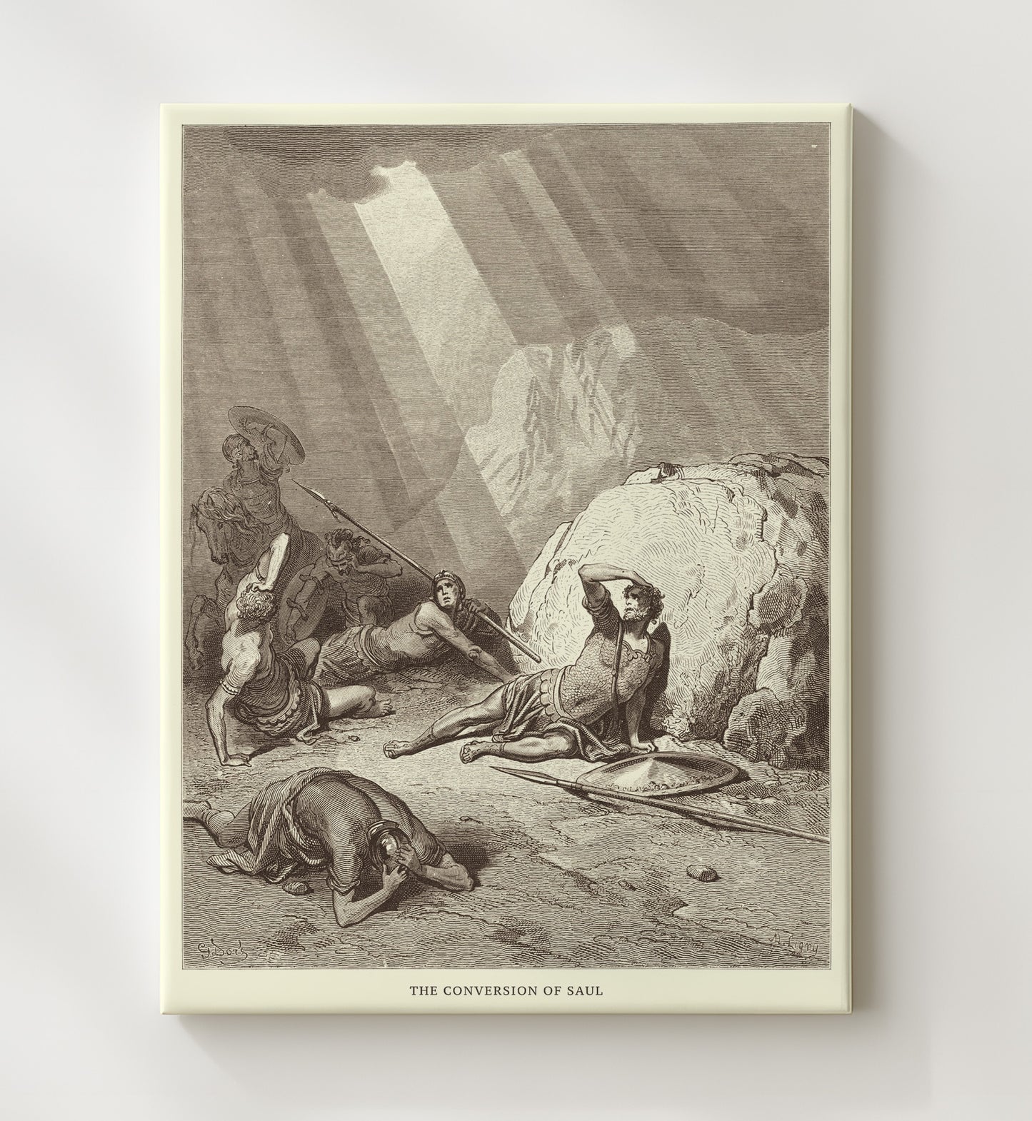 The Martyrdom of St. Stephen Acts 7:54-60 Dore Bible Illustration Wall Art 20x24 Canvas wall art print
