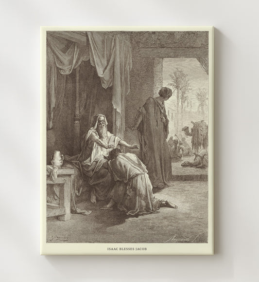 The Meeting of Isaac and Rebekah - Genesis 24:61-67 - Doré - 20x24 Canvas