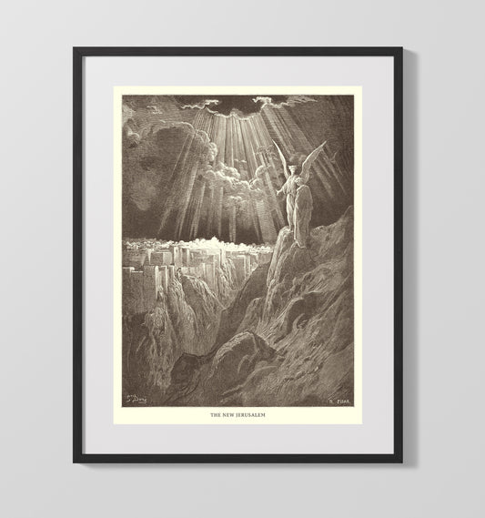 The New Jerusalem - Revelation 21 - Doré - 16x20 Gallery Frame
