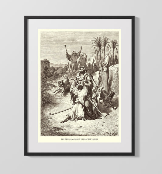 The Pharisee and the Publican - Luke 18:9-14 - Doré - 16x20 Gallery Frame
