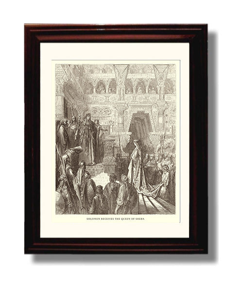 The Plague of Jerusalem 2 Samuel 24:15-17 Dore Bible Illustration Wall Art 8x10 Beveled Frame wall art print