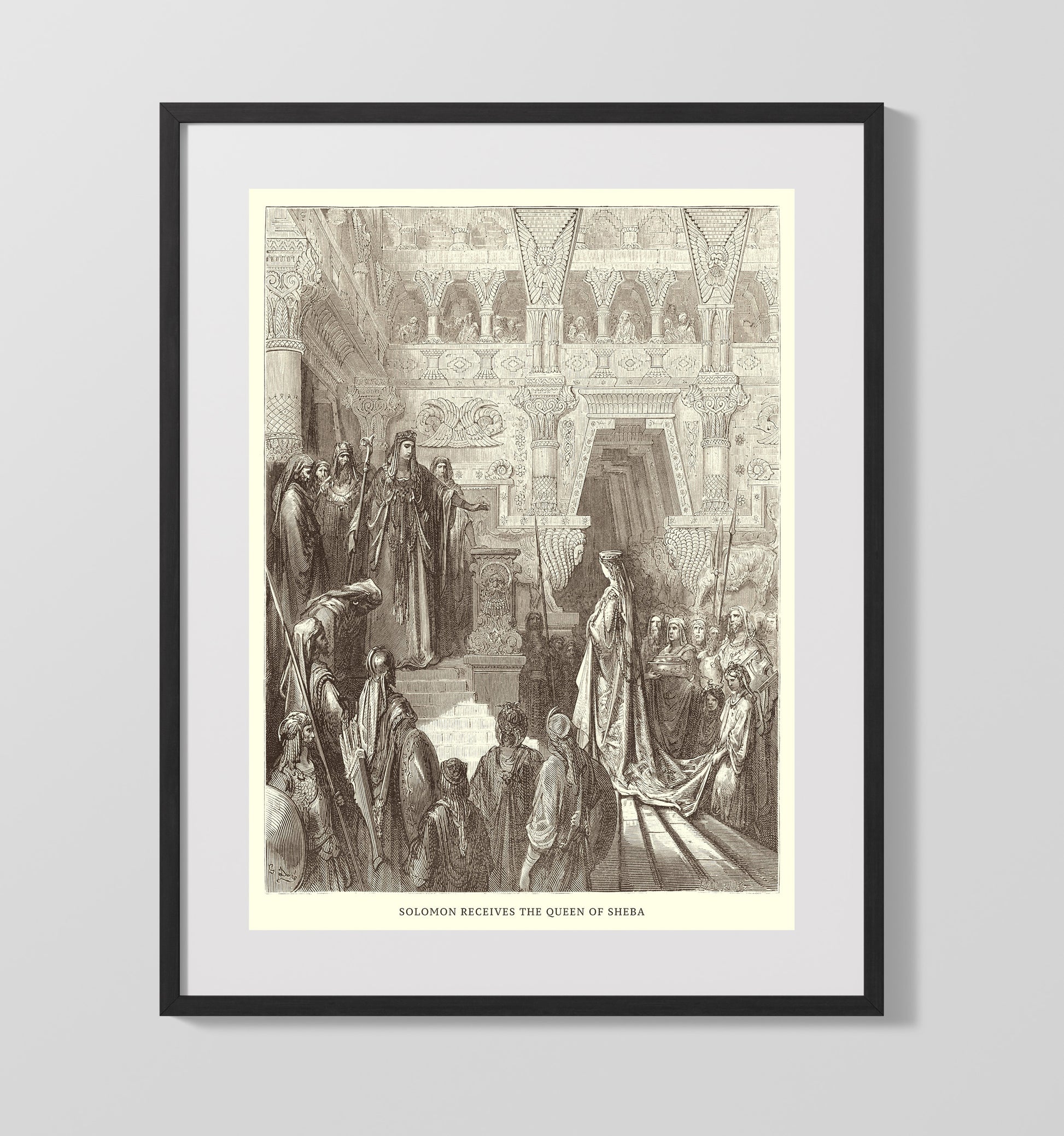 The Plague of Jerusalem 2 Samuel 24:15-17 Dore Bible Illustration Wall Art 16x20 Gallery Frame wall art print
