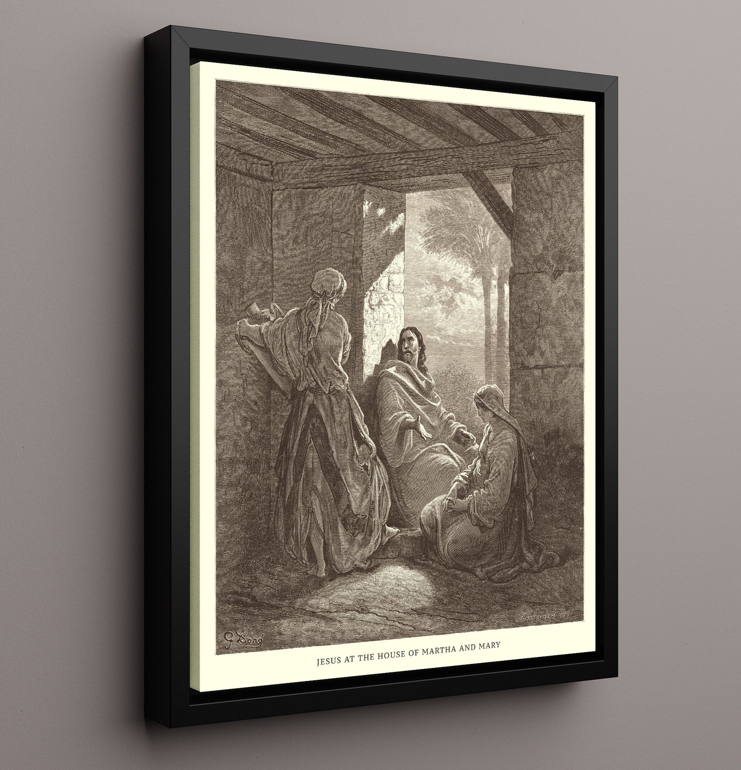 The Prodigal Son in His Fathers Arms Luke 15:11-32 Dore Bible Illustration Wall Art 16x20 Framed Canvas wall art print