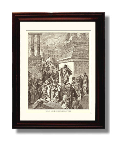 The Prophet Amos Amos 1 Dore Bible Illustration Wall Art 8x10 Beveled Frame wall art print