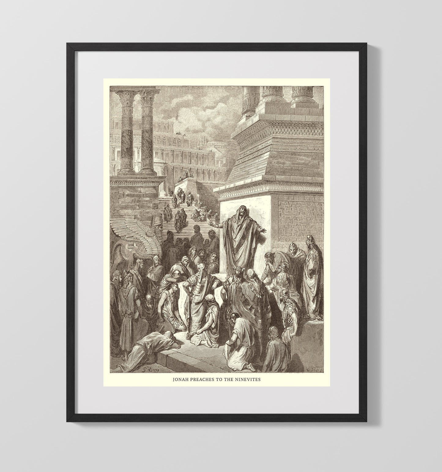 The Prophet Amos Amos 1 Dore Bible Illustration Wall Art 16x20 Gallery Frame wall art print