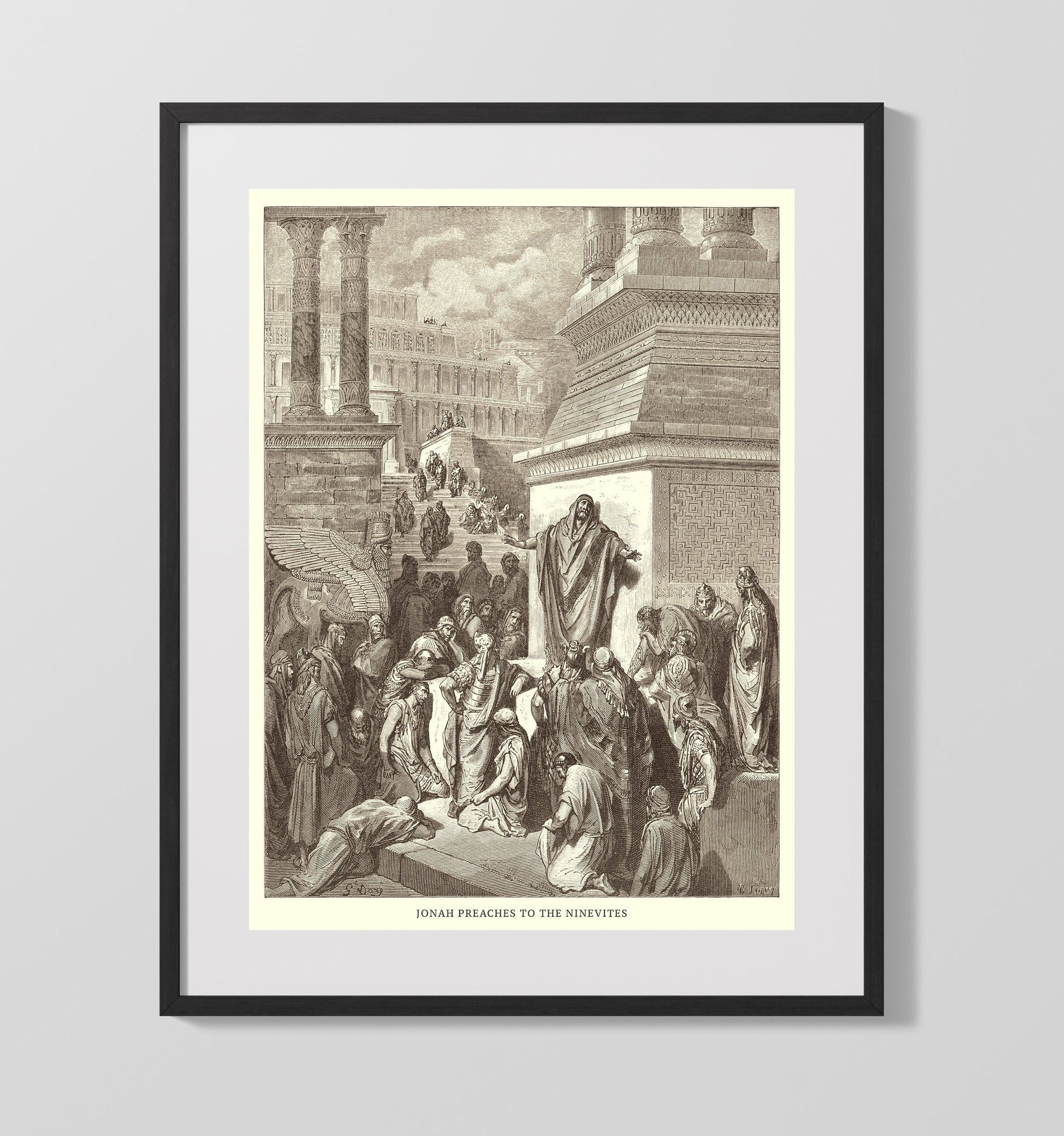 The Prophet Amos Amos 1 Dore Bible Illustration Wall Art 16x20 Gallery Frame wall art print