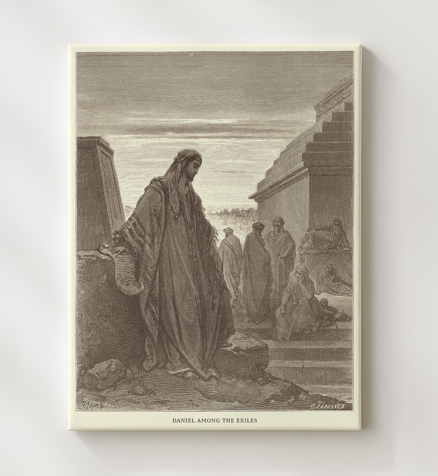 The Prophet Ezekiel Ezekiel 2 Dore Bible Illustration Wall Art 20x24 Canvas wall art print