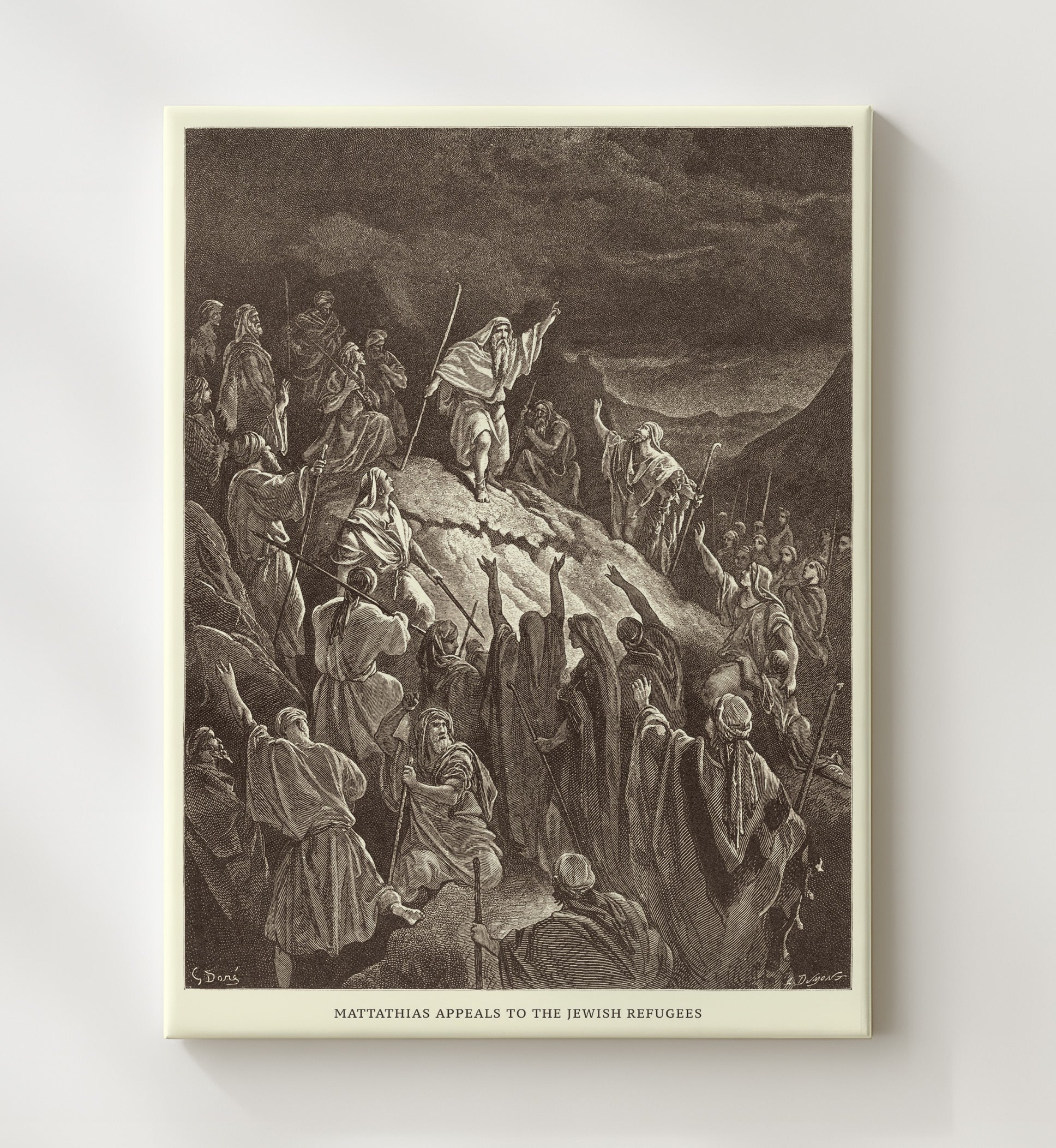 The Prophet Isaiah Isaiah 6 Dore Bible Illustration Wall Art 20x24 Canvas wall art print
