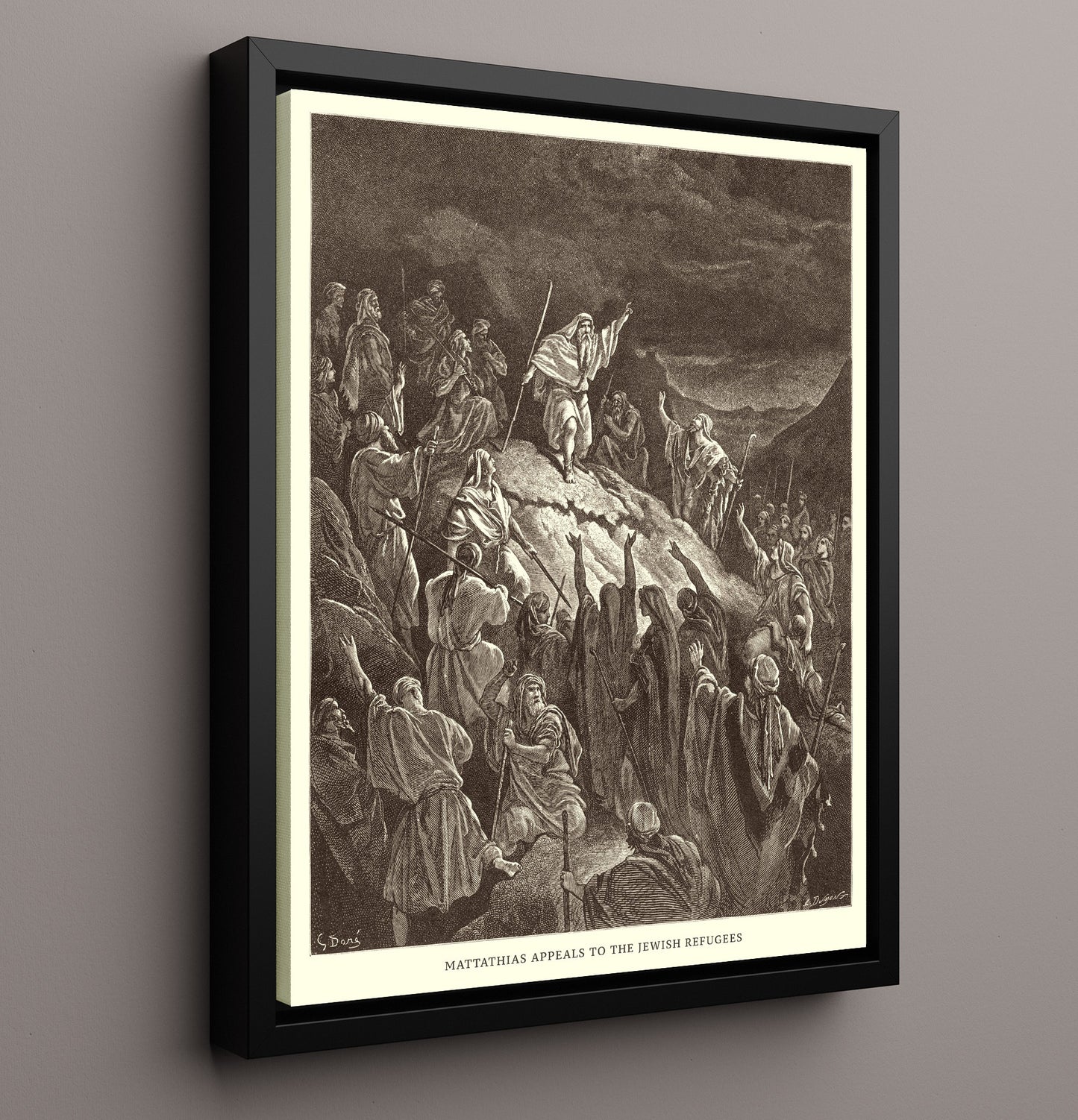 The Prophet Isaiah Isaiah 6 Dore Bible Illustration Wall Art 16x20 Framed Canvas wall art print