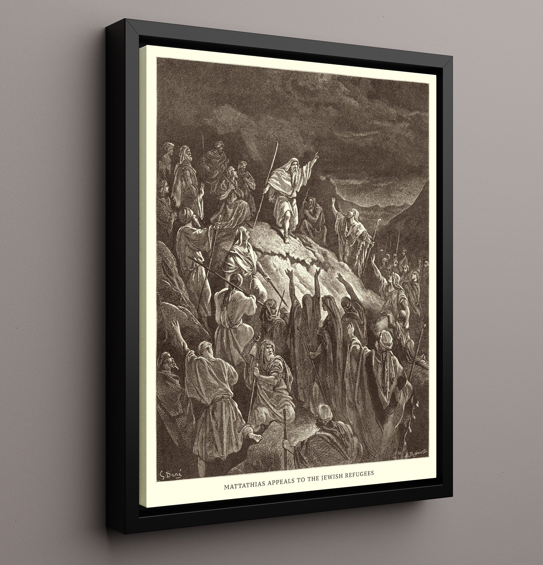 The Prophet Isaiah Isaiah 6 Dore Bible Illustration Wall Art 16x20 Framed Canvas wall art print
