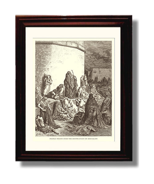 The Prophet Jeremiah Jeremiah 1 Dore Bible Illustration Wall Art 8x10 Beveled Frame wall art print