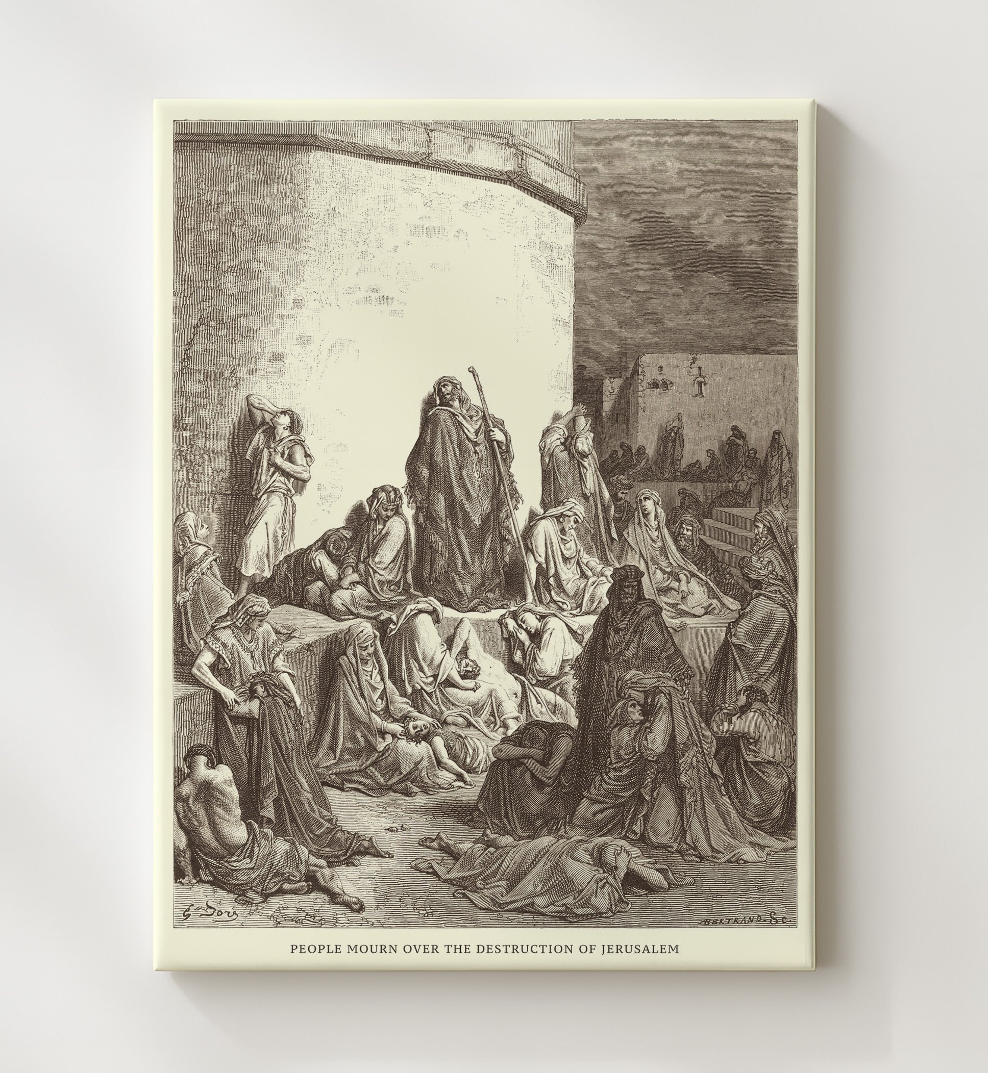 The Prophet Jeremiah Jeremiah 1 Dore Bible Illustration Wall Art 20x24 Canvas wall art print