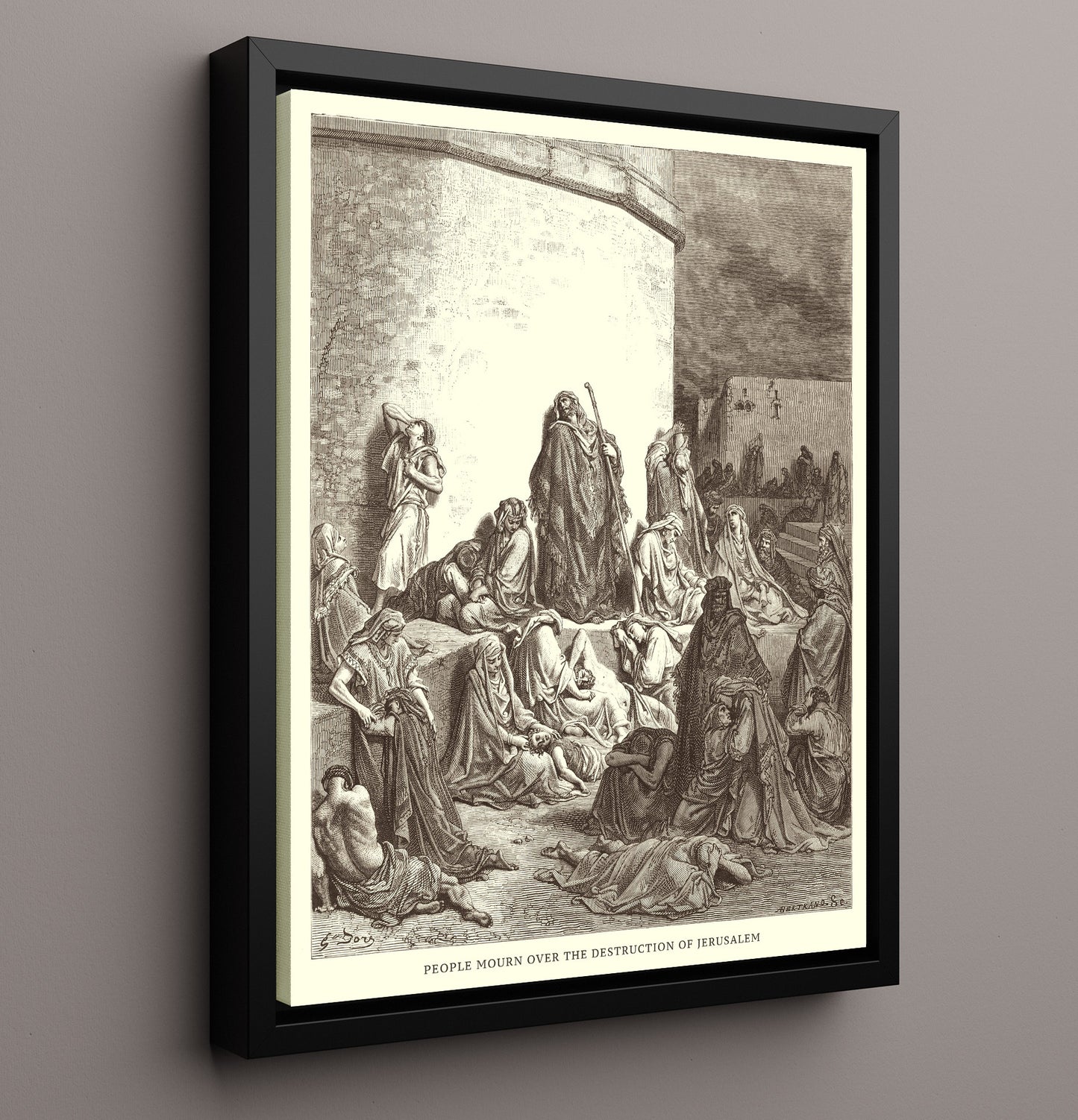 The Prophet Jeremiah Jeremiah 1 Dore Bible Illustration Wall Art 16x20 Framed Canvas wall art print