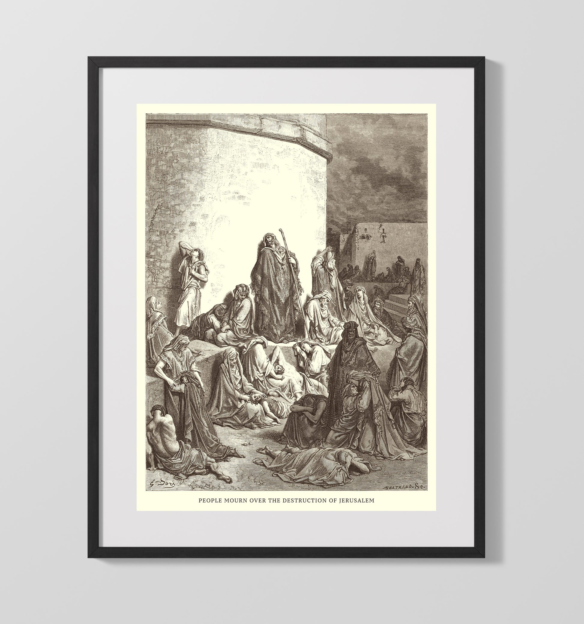The Prophet Jeremiah Jeremiah 1 Dore Bible Illustration Wall Art 16x20 Gallery Frame wall art print