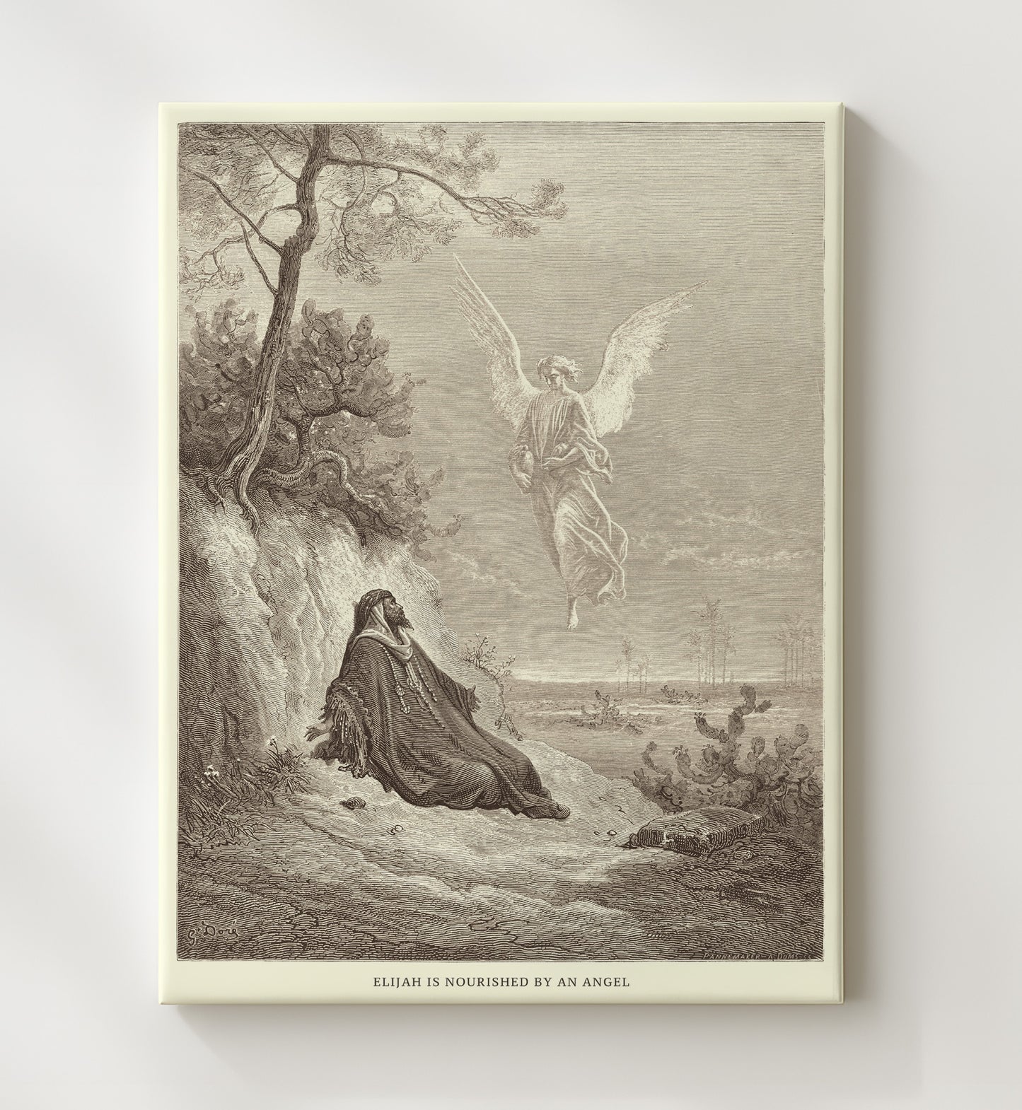 The Prophets of Baal Are Slaughtered 1 Kings 18:40 Dore Bible Illustration Wall Art 20x24 Canvas wall art print